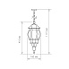 Уличный подвесной светильник IP33 GL 1001H черное золото - фото