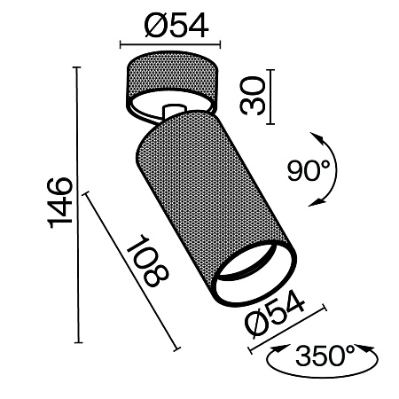 Потолочный светильник Technical C082CL-01-GU10-B - фото