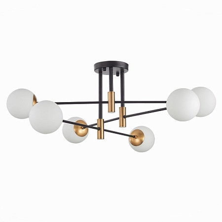 Люстра потолочная ST-Luce Бронза,Черный/Белый E27 6*40W SL1203.402.06 - фото