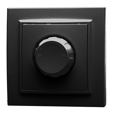 Выключатель диммирующий STEKKER, PSW10-9006-03, 250V, 650W, серия Эрна, черный - фото
