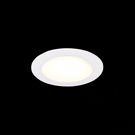 Св-к встр. Белый LED 1*6W 3000K 330Lm Ra80 110° IP20 D120xH8 90-265V ST209.538.06 - фото