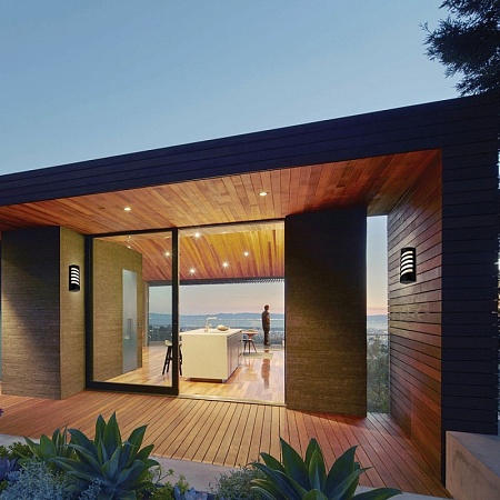 Светильник садово-парковый Feron DH0603,на стену, E27 230V, черный - фото