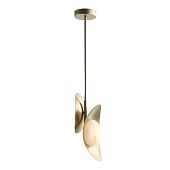 Светильник подвесной ST-Luce Золотистый/Алебастр LED 2*7W 3000K SL6229.203.02