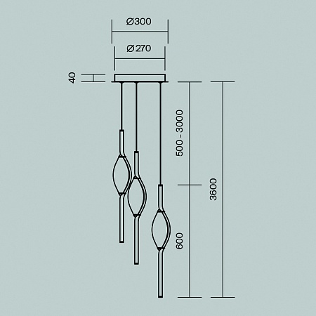 Подвесной светильник Maytoni Foresight MOD347PL-L24BS3K - фото