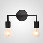 Бра Rh Utilitaire Double Sconce Black Imperiumloft 123263-22