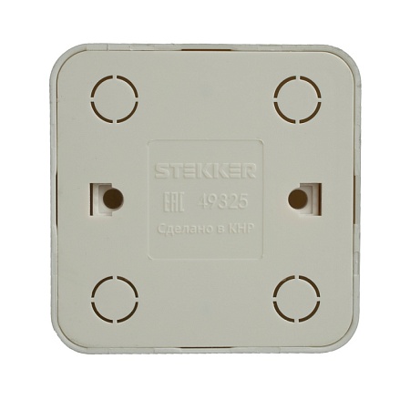 Розетка 1-местная б/з открытой установки, STEKKER, 250В, 10А, IP20, серия София, серебро, MST10-11-03 - фото