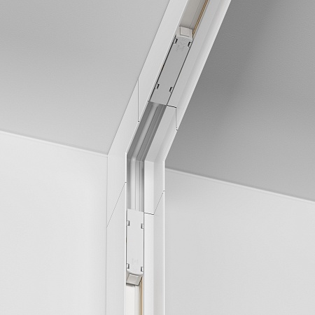 Коннектор угловой внутренний Gravity накладной белый - фото