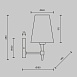 Настенный светильник (бра) Maytoni Zaragoza H001WL-01BS - фото