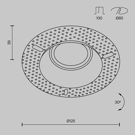 Встраиваемый светильник Technical DL042-01W - фото