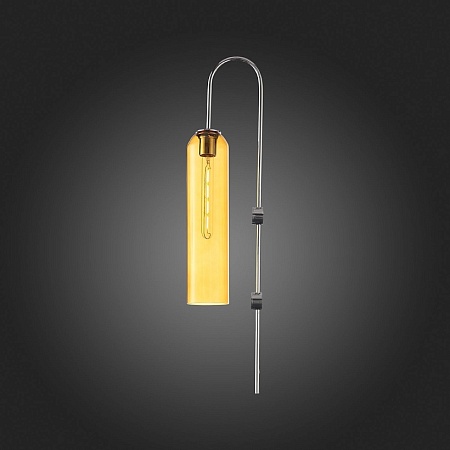 Светильник настенный ST-Luce Хром/Янтарный E27 1*60W SL1145.191.01 - фото