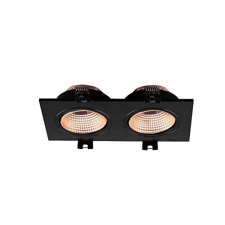 DK3072-BBR Встраиваемый светильник, IP 20, 10 Вт, GU5.3, LED, черный/бронзовый, пластик - фото
