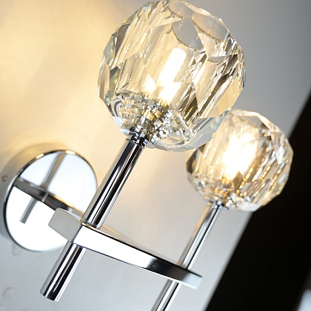 Бра Boule De Cristal Double Sconce Chrome Imperiumloft 156049-22 - фото