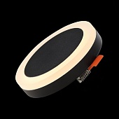 Светильник встраиваемый Черный LED 1*6W 3000K 468Lm Ra&gt;80 120° IP20 D110xH20 170-240V ST104.402.06