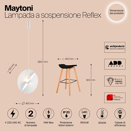 Подвесной светильник Maytoni Reflex MOD154PL-L6W3K - фото