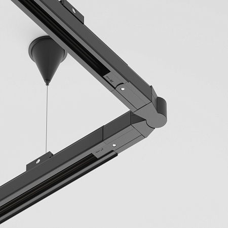 Коннектор поворотный шарнирный Trinity черный - фото