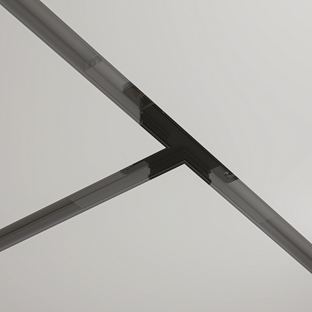 Т- образный коннектор встраиваемый Basity, черный  - фото