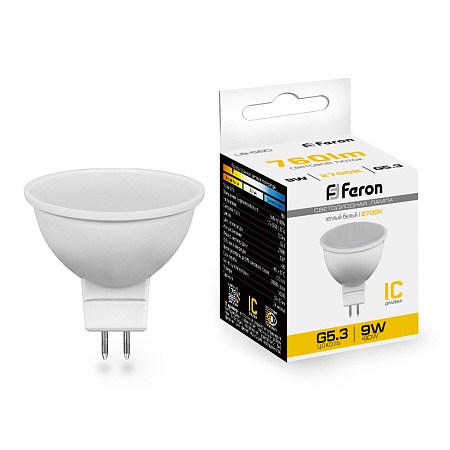 Лампа светодиодная Feron LB-560 MR16 G5.3 9W 175-265V 2700K - фото