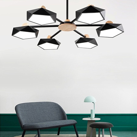 Подвесная Люстра Geometric Ch 6 Черная Imperiumloft 140731-26 - фото