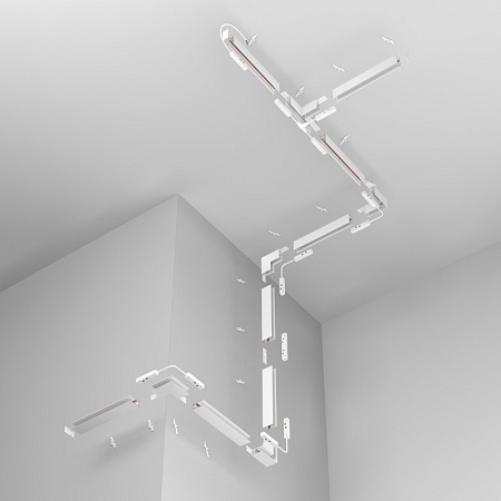 Заглушки к накладному шинопроводу Exility 2шт белый - фото