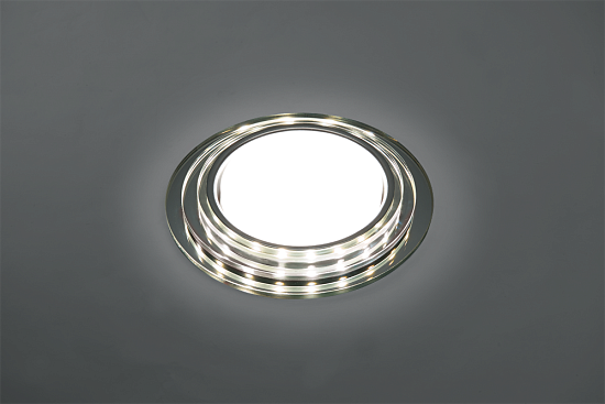 Светильник встраиваемый с белой LED подсветкой Feron CD5024 потолочный GX53 без лампы, матовый - фото