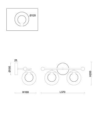 Настенный светильник (бра) Freya FR5262WL-02BS - фото