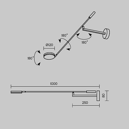 Настенный светильник (бра) Maytoni Fad MOD070WL-L6B3K - фото