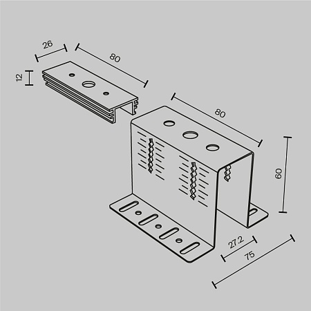 Крепеж для установки Exility в деревянный потолок - фото