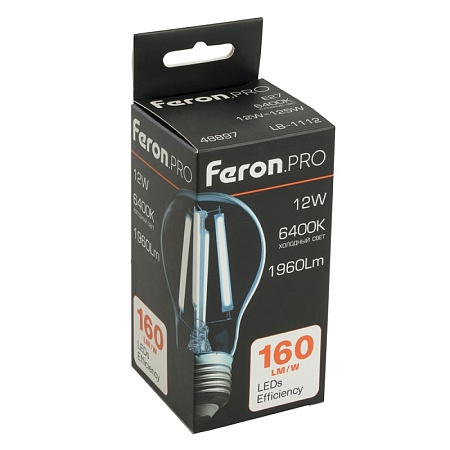 Лампа светодиодная Feron.PRO LB-1112 Шар E27 1960LM 12W 175-265V 6400K - фото