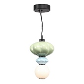 Светильник подвесной ST-Luce черный/зелёный, синий, опаловый LED 1*8W 3000K SL6134.403.01