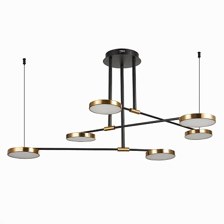 Светильник подвесной ST-Luce Черный/Латунь, Белый LED 6*7,5W 3000K SL1605.403.06 - фото