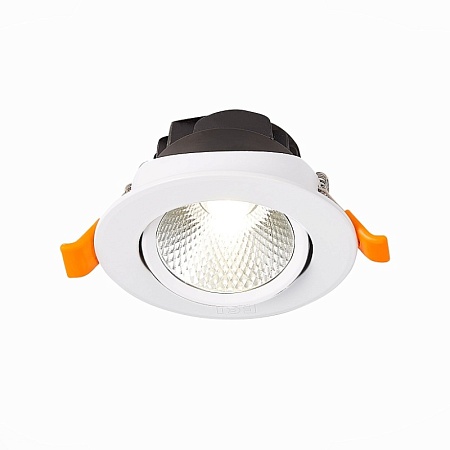 Св-к встр. Белый LED 1*6W 3000K 480Lm Ra80 24° IP20 D86xH50 220-240V ST211.538.06.24 - фото