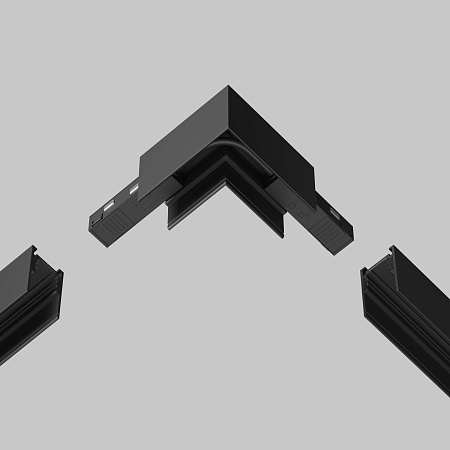 Коннектор питания угловой 15см Exility черный - фото