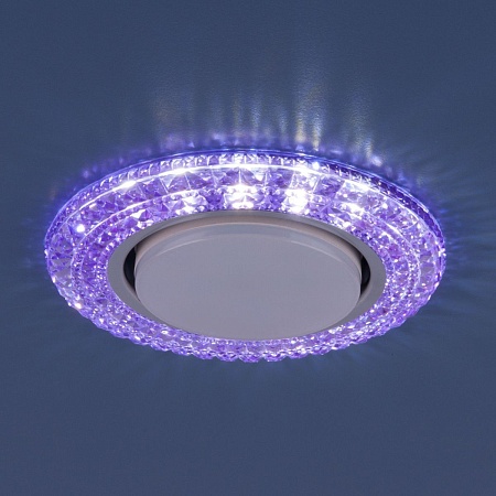 Точечный светильник с LED подсветкой 3030 GX53 VL фиолетовый - фото