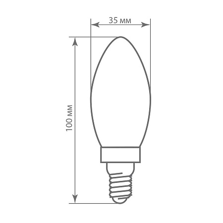 Лампа светодиодная диммируемая Feron LB-68 Свеча E14 5W 2700K - фото