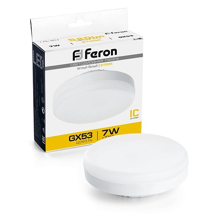 Лампа светодиодная Feron LB-451 GX53 7W 175-265V 2700K - фото