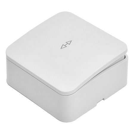 Выключатель открытой установки 2-клавишный с индикатором, STEKKER, 250В, 10А, IP20, серия София, серебро, MSW10-21-03 - фото