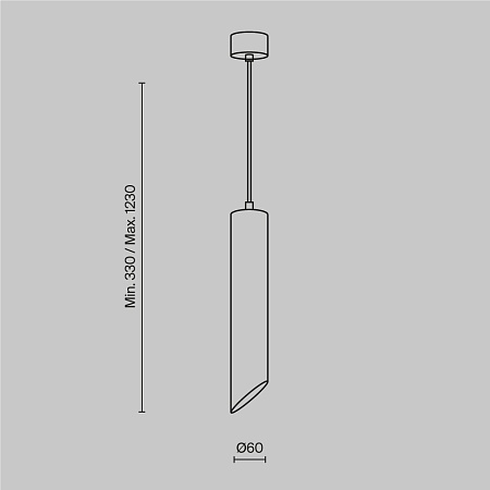 Подвесной светильник Technical P044PL-01-30GU10-B - фото