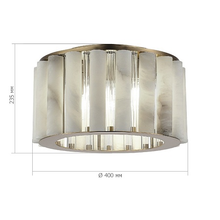 Светильник потолочный ST-Luce Бронза, Прозрачный/Белый алебастр E14 6*40W SL1516.302.06 - фото
