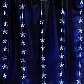 Светодиодная гирлянда Feron CL25 занавес Звездочки  2*1м  + 3м 5000K с контроллером, c питанием от сети 230V, прозрачный шнур