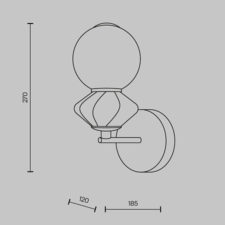 Настенный светильник (бра) Maytoni MOD362WL-L5GR3K - фото