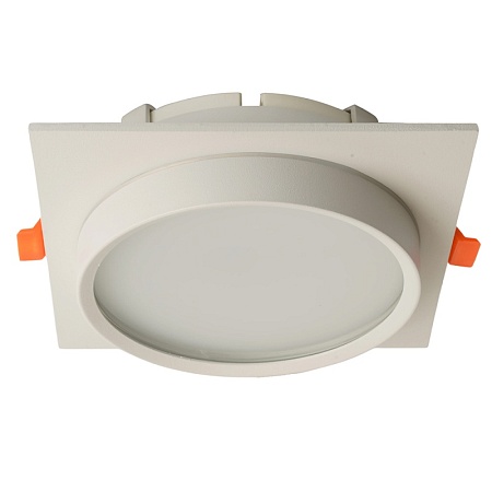 Светильник встраиваемый Feron DL705 потолочный GX70 белый квадрат IP44 - фото