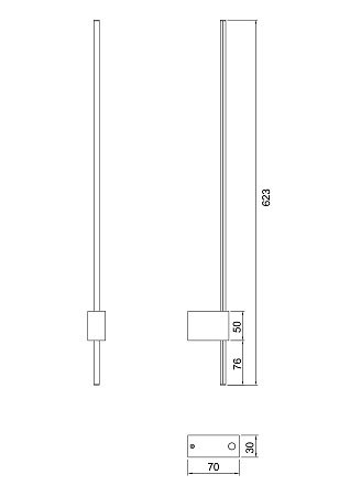 Настенный светильник (бра) Technical Pars C070WL-L6GB3K - фото
