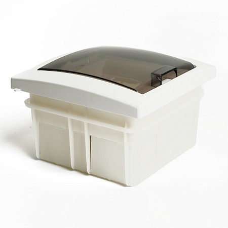 Бокс встраиваемый STEKKER EBX50-2/04-20 4 модуля, пластик, серия Standart - фото