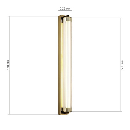 Светильник настенный ST-Luce Латунь/Прозрачный LED 1*20W 4000K SL6224.311.01 - фото