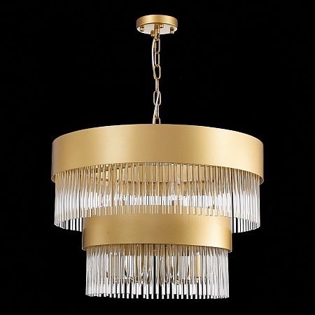 Люстра подвесная ST-Luce Золотистый/Золотистый, Прозрачный E14 9*40W SL1225.203.09 - фото