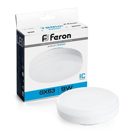 Лампа светодиодная Feron LB-452 GX53 9W 175-265V 6400K - фото