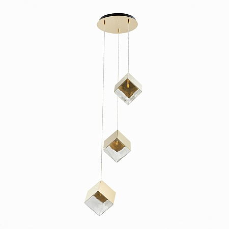 Светильник подвесной ST-Luce Золотистый/Прозрачный, Золотистый G9 3*5W SL1182.203.03 - фото