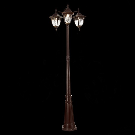 Светильник уличный наземный ST-Luce Кофейный/Кофейный, Прозрачный E27 3*60W SL083.705.03 - фото