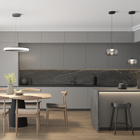 Потолочный подвесной светильник Denkirs DK6741-BK+SM - фото