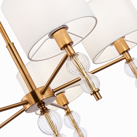 Светильник подвесной Латунь, Прозрачный/Белый E14 5*40W SLE105713-05 - фото